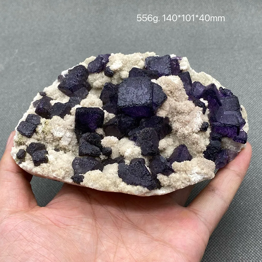 100% Natural Chinese Guizhou Purple Fluorite Raw Stone Crystal Ore Specimen Home Decoration Collection