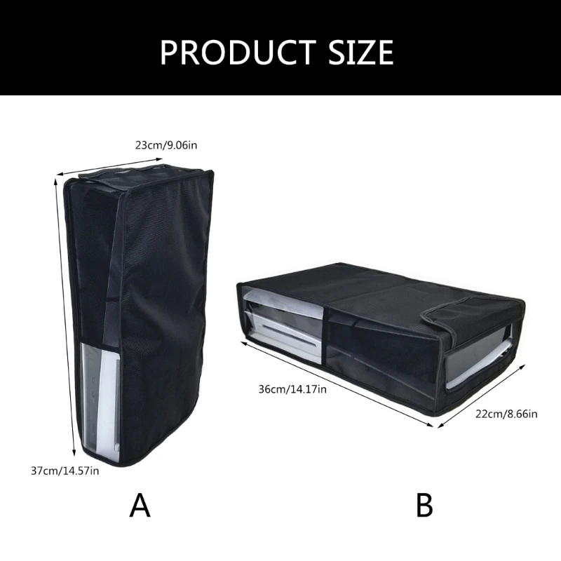 Capa protetora poeira para acessórios jogos finos, proteção vertical/horizontal