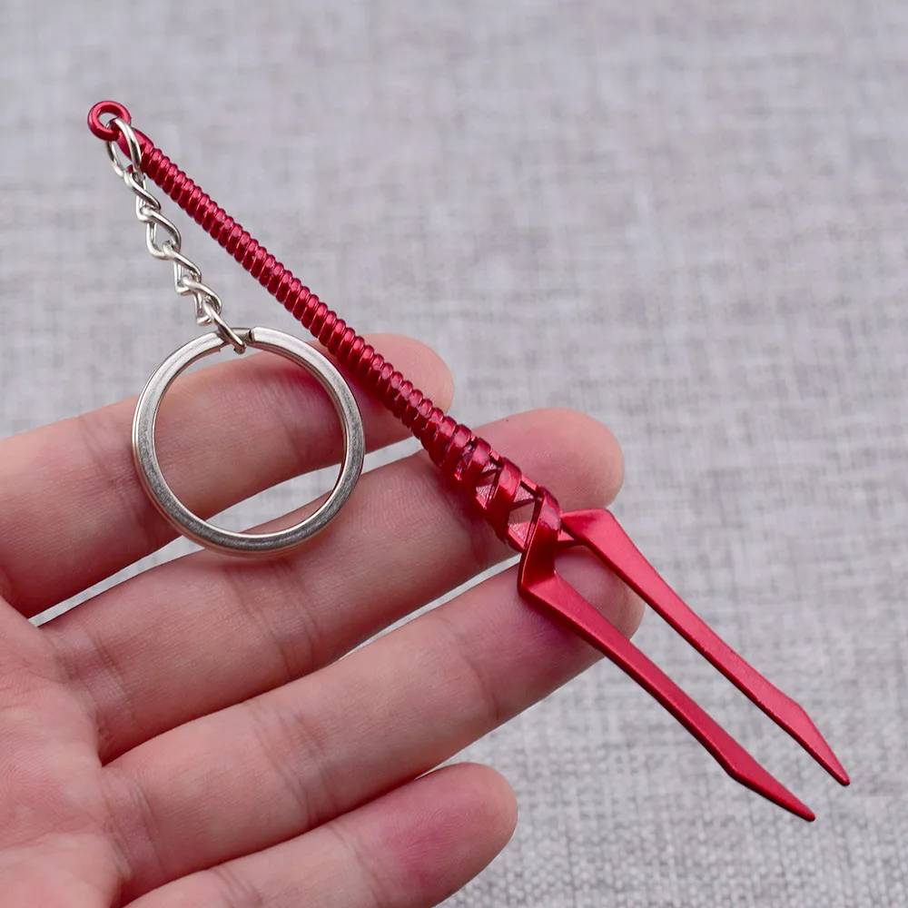 12cm Lance of Longinus Animation peripherals Keychain Model Metal Sword Keychains Ornament Collection Crafts Toys Gift for kids