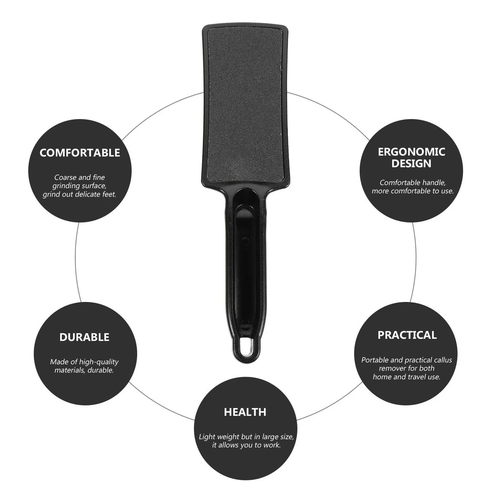 

3Pcs Foot File Double Side Pedicure Rasp Ergonomic Handle Dead Skin Remover Smooth Finish for Foot Care Dead Skin Remover