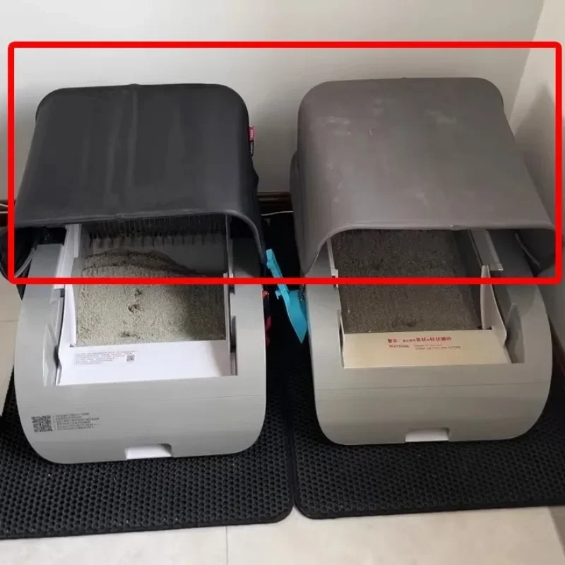 LITTEPETS Automatic Cat Toilet Stinky Proof Tent Cat Bedpans Odor Proof Hood Foldable To Prevent Splashing From The Outside view 3