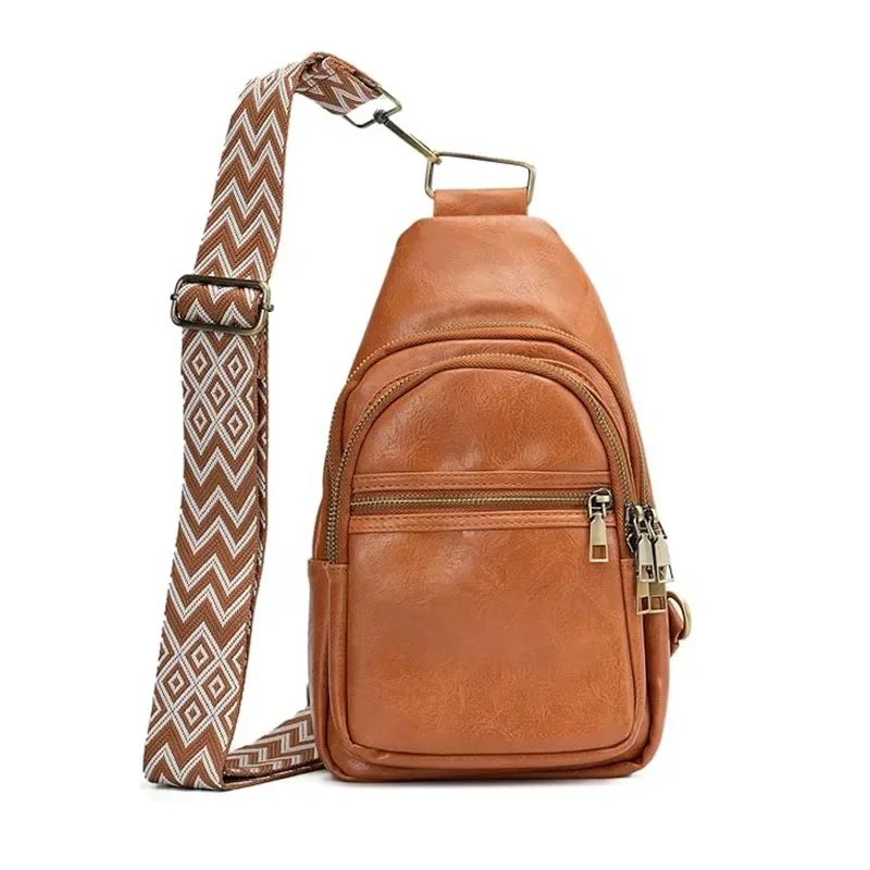 STB9-s Schulter tasche für Frauen Cross body Gürtel taschen Leder Brust Taille mit verstellbarem Riemen