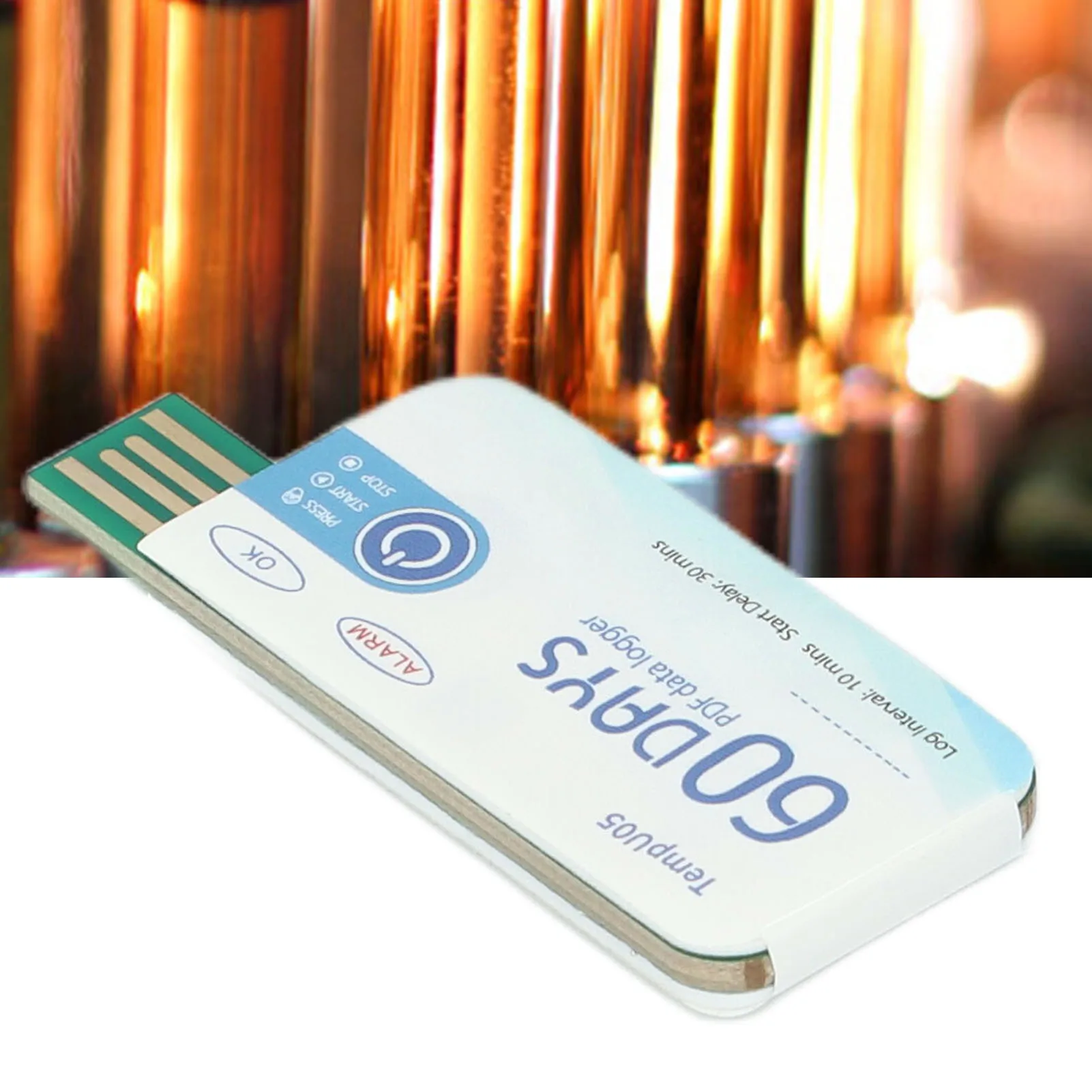 Temperature Recorder USB Temperature Data Logger Compact Size USB Connector for Chemical Products for Storage Process for Food