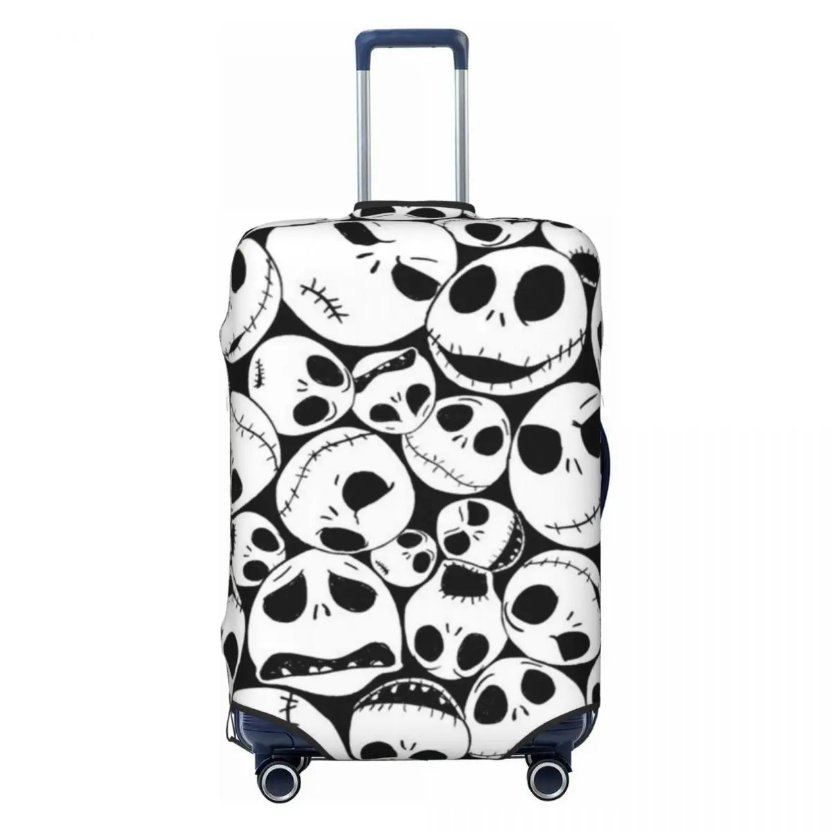 

Custom Horror Movie Christmas Skull Jack Skellingtons Luggage Cover Dust Proof Tim Burton Halloween Suitcase Fit 18-32 Inch
