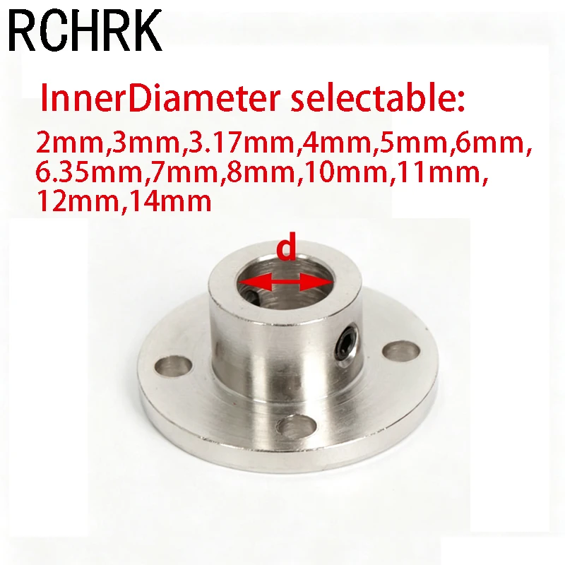 2/3/3.17/4/5/6/6.35/7/8/10/11/12/14mm Rigid Flange Coupling Motor Guide Shaft Coupler Connector With Jackscrew