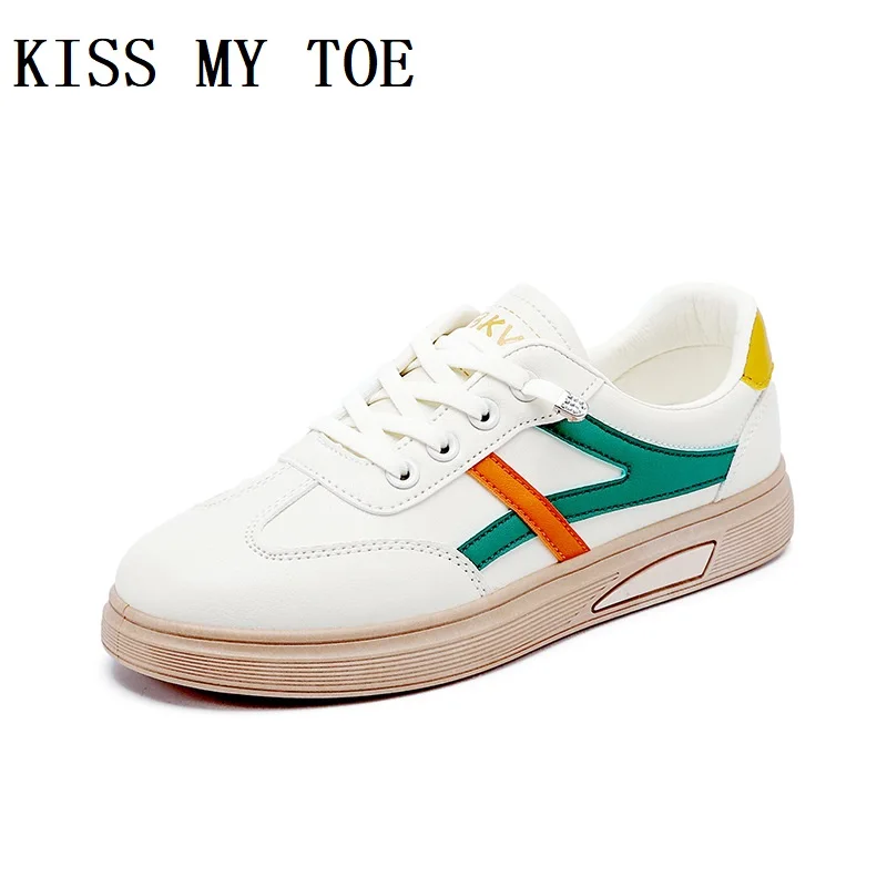 2024 Season Simple Casual PU Board Chaussure Femme Sport Sneakers Flats Platform Shoes For Women Ladies Trainers Zapatos Mujer