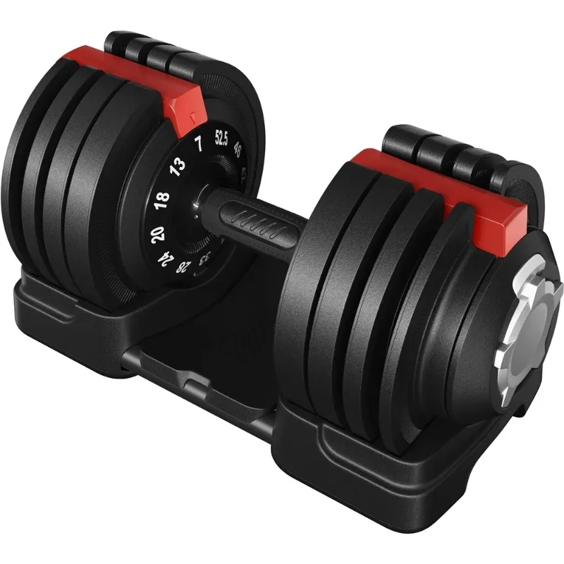 

Renwick Quick-Adjust Dumbbell, 7-52.5lbs, 12-in-1, Black, for Home Gym Training