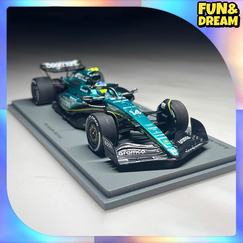 Spark 1:43 1:18 2023 Fernando Alonso F1 Car Model Bahrain Podium Aston Martin AMR23 Cars Collectible Children Toys Birthday Gift