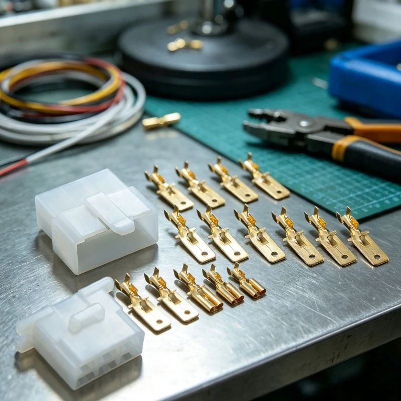 6-Way Automotive Wire Plug Set with 6 Terminals for Harness Repair, Plastic Housing 6120-2063 6110-4563 DJ70611-6.3-11/21 D7YA