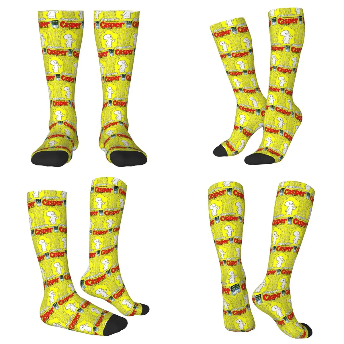 

All Seasons The Friendly Ghost Casper Socks Harajuku Sport Middle Tube Socks Soft Funny Stockings for Men Women