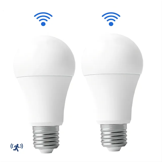 1szt Żarówka LED z czujnikiem ruchu 6W 9W 12W 15W 18W 20W E27 Lampa z czujnikiem radarowym Lamparas 110V 220V Do domu Ścieżka schodów