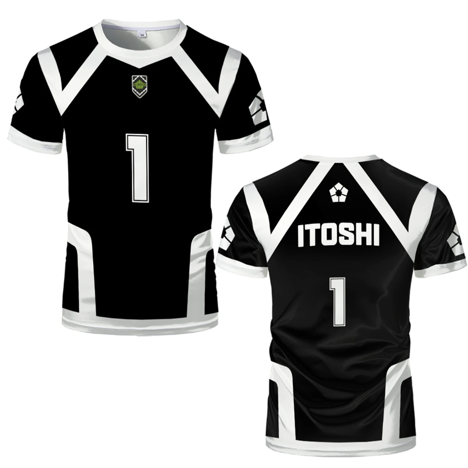 

2025 New Yoichi Isagi T-Shirt Jersey Black Casual Short Sleeved Tee Merch Breathable Printed Cosplay Costume