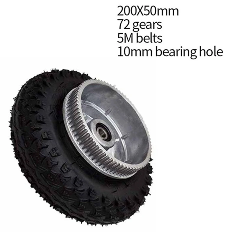 عجلات لوح تزلج كهربائية مع ترس قيادة ، لوح طويل ، على الطرق الوعرة ، بكرة لوح ، ترس عجلات ، شاحنة بمحرك ، 200x50mm