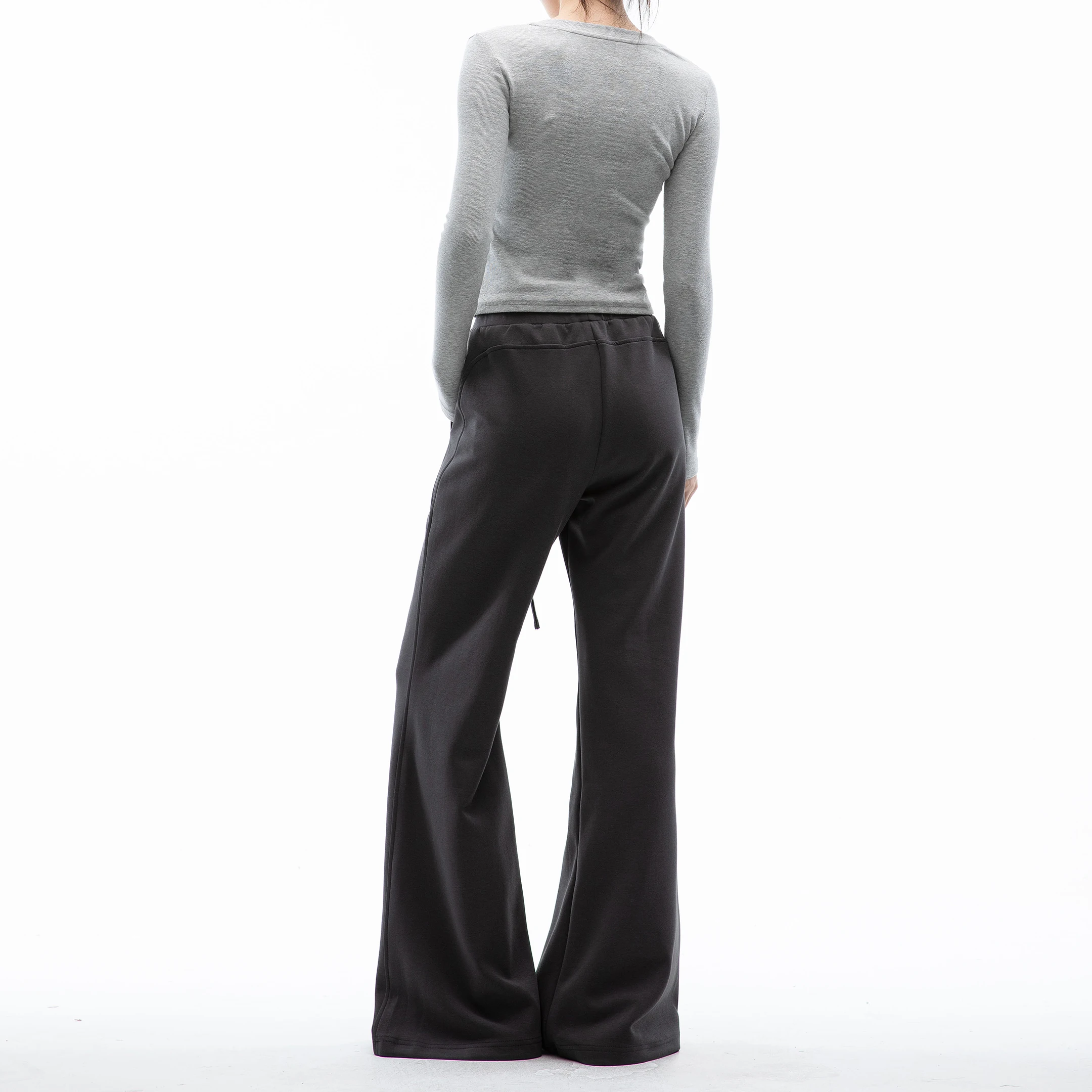 Low Waist American Style Hot Girl Casual Pants Women's Spring Autumn Yoga Pants Slimming Flared Sports Trousers