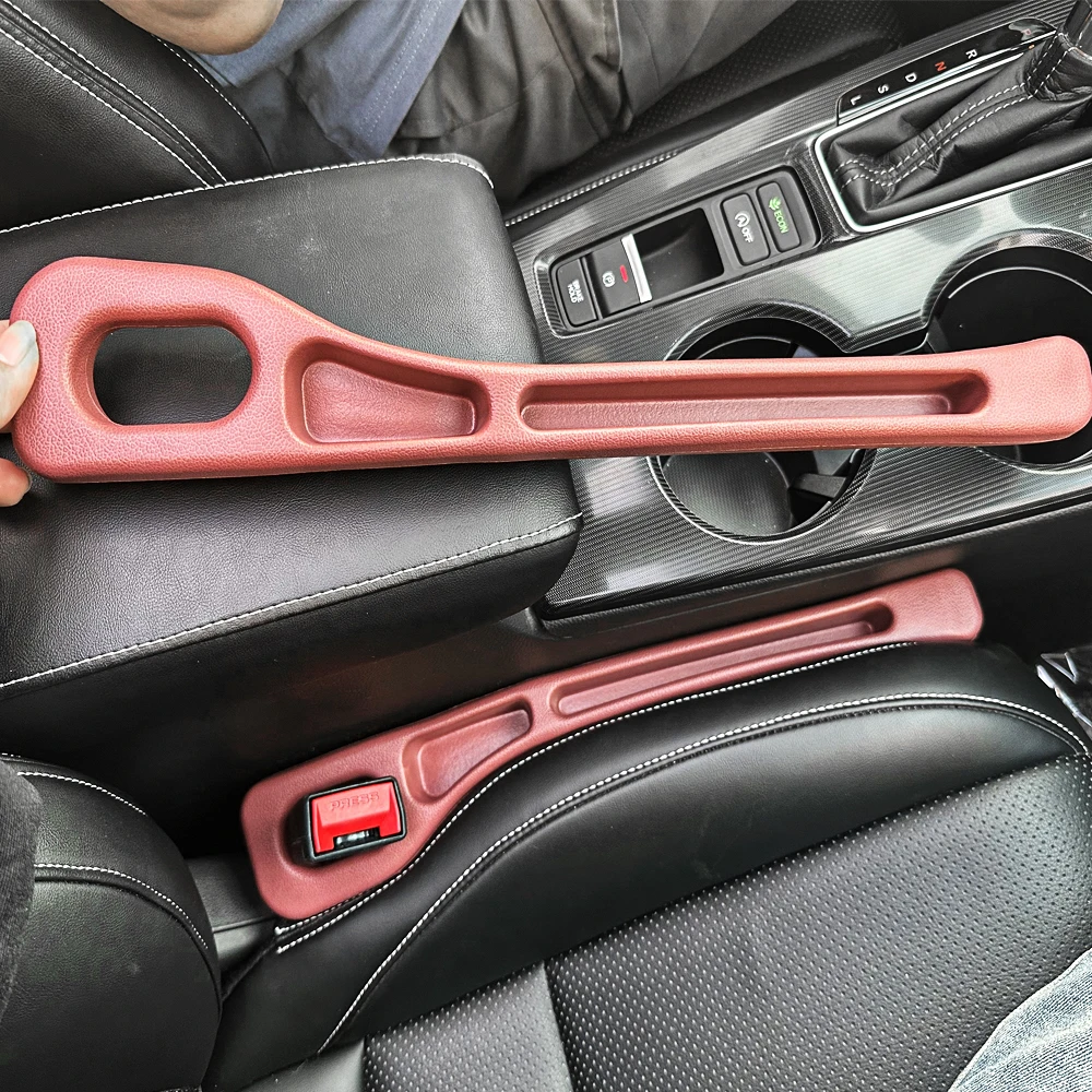 2 Stück Autositz-Lückenfüller, Dual-Slot-Design, Auto-Innenzubehör, Telefon- und Schlüssel-Aufbewahrungsbox, Auto-Slot-Pad, Sitz-Lückenfüller – Detail 14