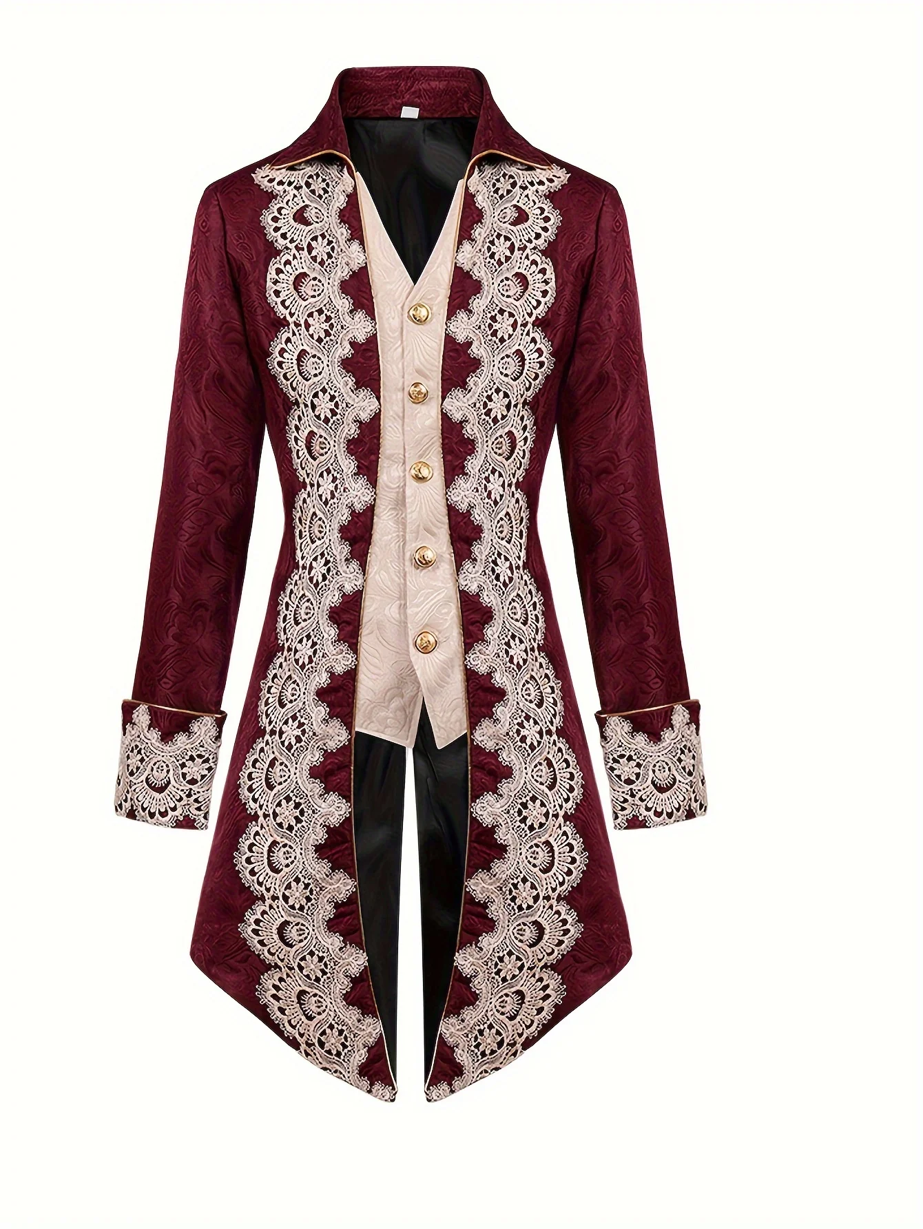 

Men's Steampunk Medieval Tuxedo Gothic Victorian Era Frank Jacket Uniform Long Style