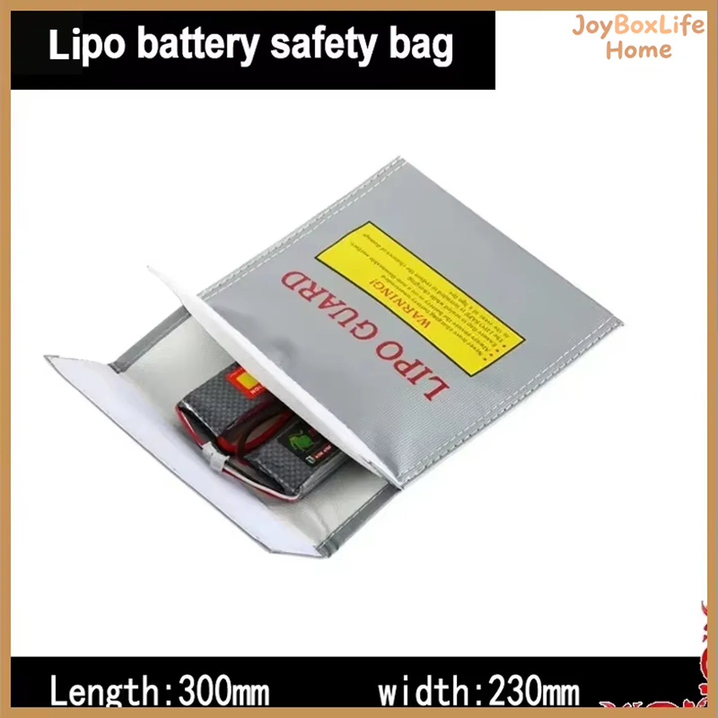 Lipo Battery Safety Bag Explosion Proof Fireproof Waterproof High Temperature Resistant Storage Pouch 300X230Mm