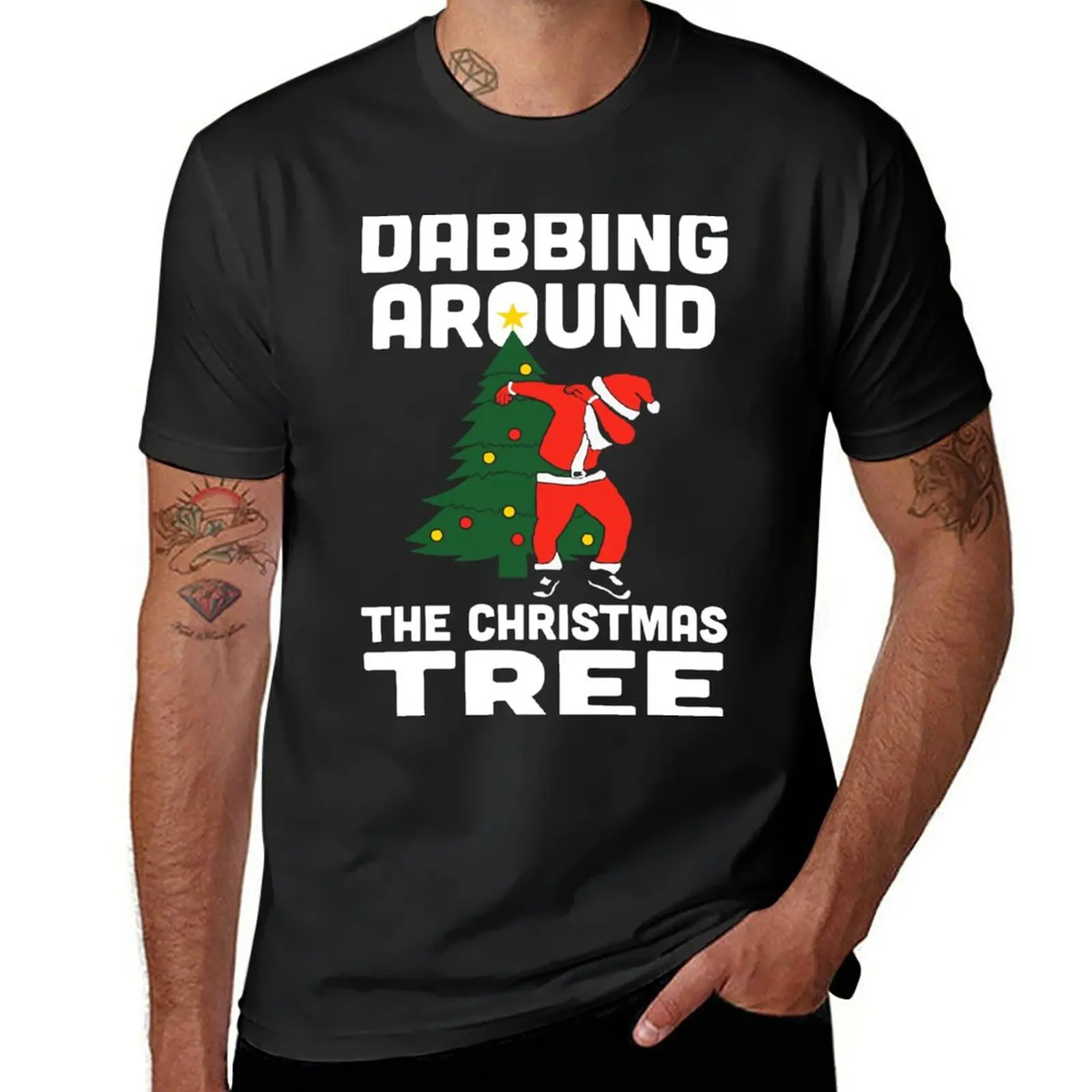 Dabbing Around The Christmas Tree T-Shirt boys t shirts animal print shirt for boys Short t-shirt anime funny t shirts for men