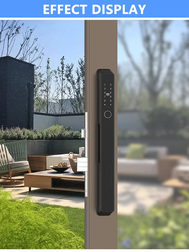 New Product Ttlock Tuya Waterproof Aluminum Doors Locks Slim Smart DoorLock With Lock Cylinder