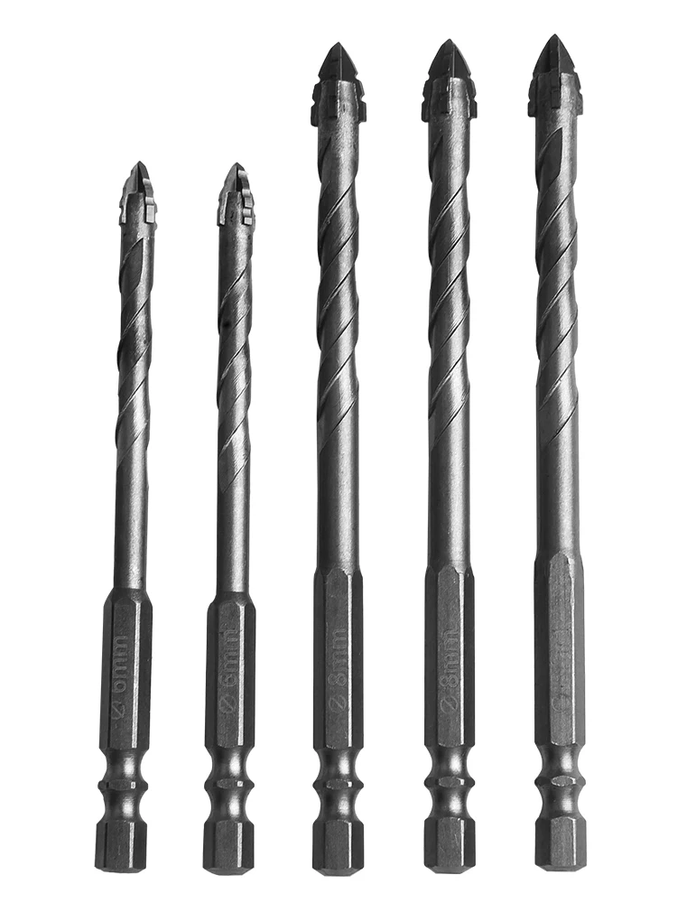 Forets triangulaires excentriques, ingénierie de précision, 5 pièces, parfaitement adaptés à créer des trous dans des matériaux résistants comme des carreaux de verre