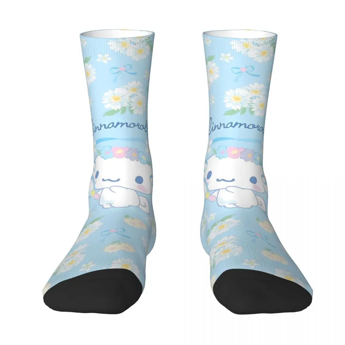 Funny Male Men Socks Hip Hop Sanrio Cinnamoroll Cute Cartoon Sock Polyester Sport Women's Socks Spring Summer Autumn Winter