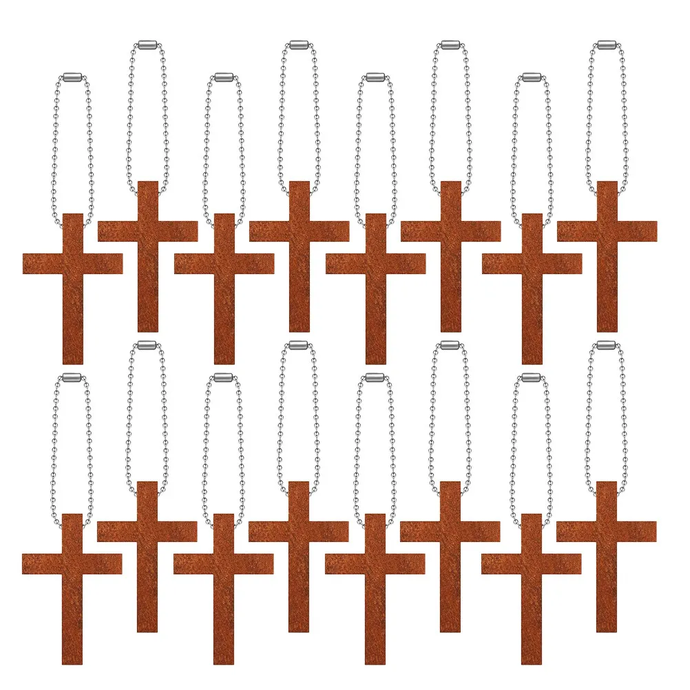 

40 шт. маленьких деревянных подвесок-крестиков в винтажном стиле для рукоделия, ожерелий, браслетов, серег, домашнего декора, бусин, цепочек, религиозных украшений