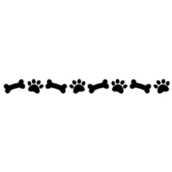 OFK  Enchantingly Elegant Paw Prints Dog Bones Vinyl Decals Car-styling Car Sticker.