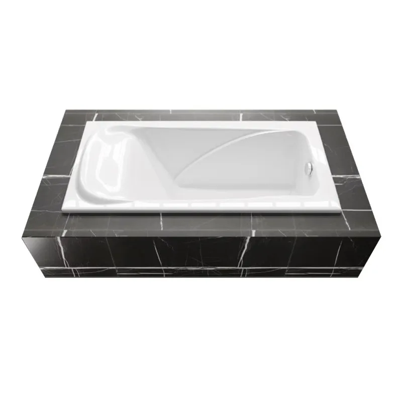 Small Modern 1.5m Freestanding White Acrylic Bathtub with Independent Skirt Design Easy Installation for Bathroom Use