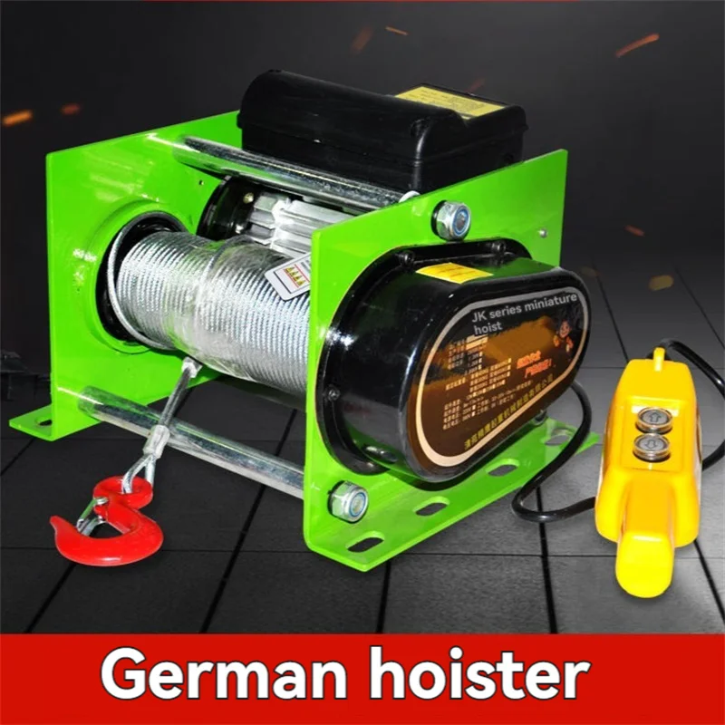 Miniature Electric Hoist Fast Heavy-duty Lifting Crane Small Lifting Tools 1-30m German Style Winch 220V/380V