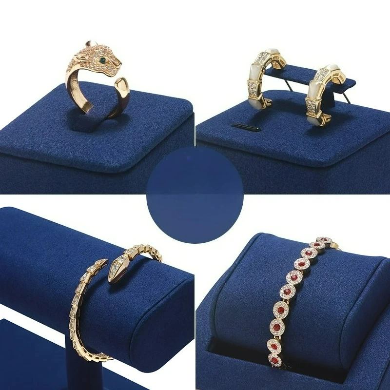 

Jewelry display props, deep blue jewelry display rack, high-end ring necklace, neck jewelry display tray