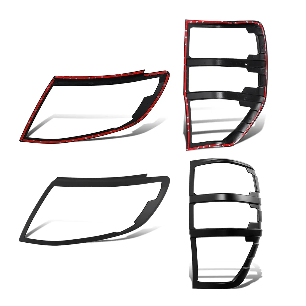 غطاء المصباح الذيل غطاء خفيف يحيط الزخارف أضواء خلفية غطاء لفورد رينجر 2012 2013 2014 T6 Wildtrak XLT XLS XL Sport #2