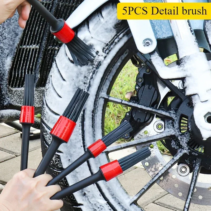 

Motorcycle wheel hub gap details Cleaning brush Tire brush cleaning rim gap special brush car wash brush tool