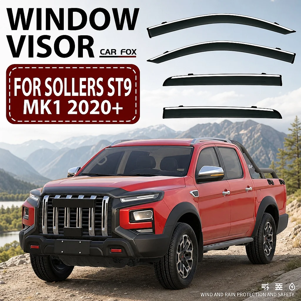 

4Pcs For Sollers ST9 Car Window Visor Rain Sun Shade Awning Windshield Side Deflector Auto Accessories