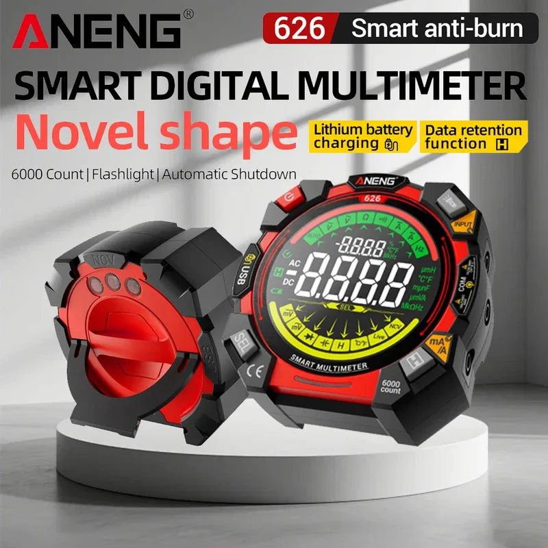 ANENG 626 Multimeter 6000 Counts Digital AC/DC Voltage Current Resistance Meter Lithium Battery Charging Multimetro Tester Tools
