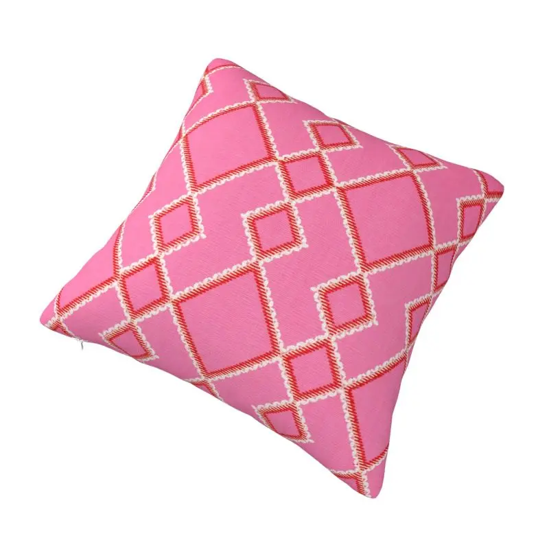 Custom Schumacher Branson Embroidery Pink Pillow Case 45x45cm Nordic Cushion Cover Car Pillowcase