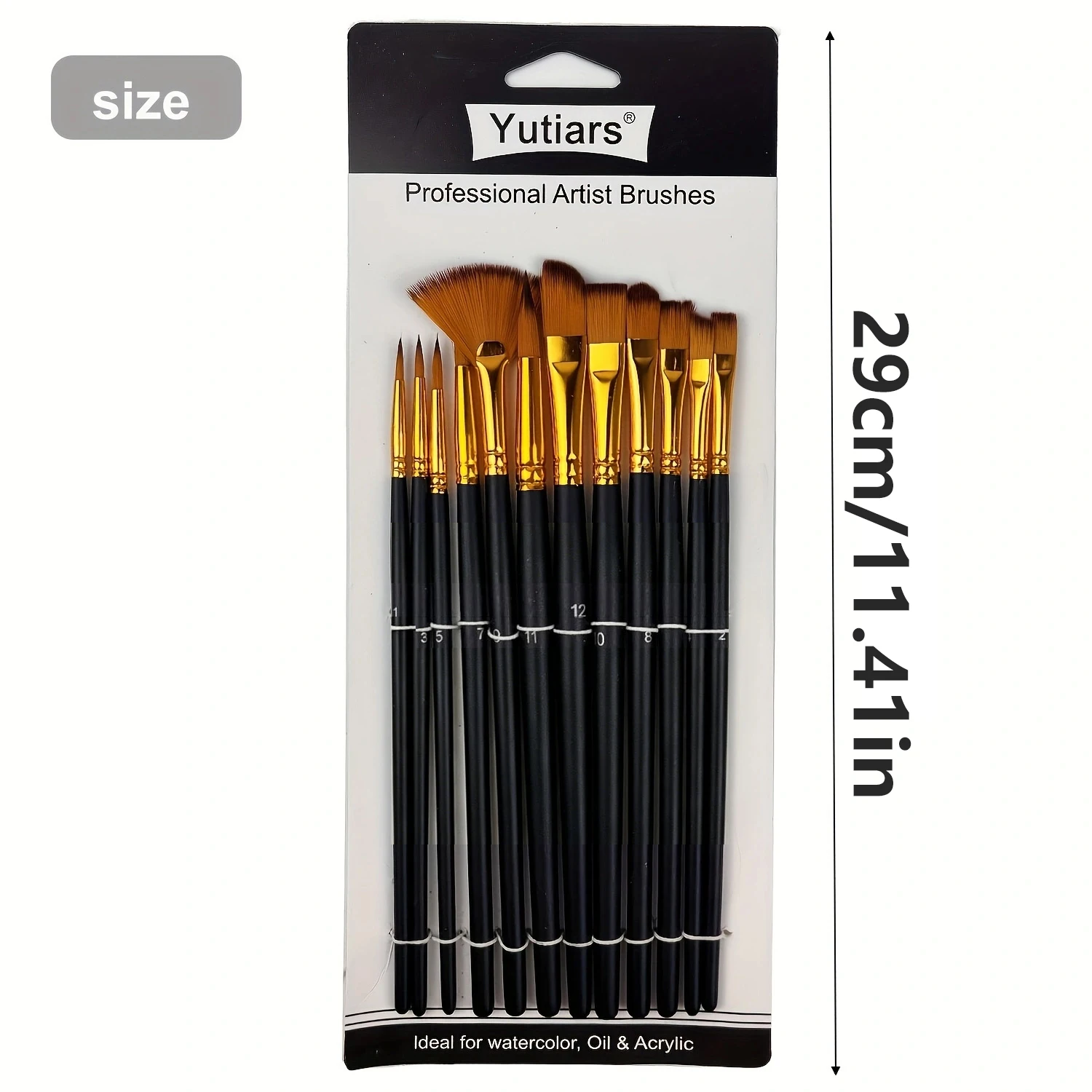 Zestaw 12 pędzli z nylonowym w – Metallic Paint Set recenzja i cena