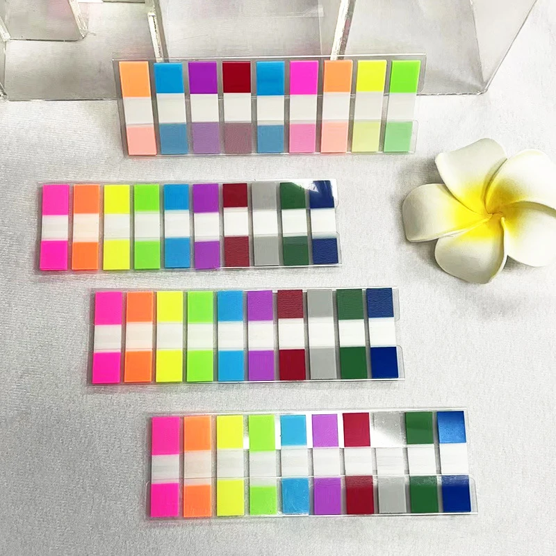 200 Folhas Transparente Sticky Notes Marcadores de página Livro Tabs Index Sticky Notes Marcadores Memo Pad Notepad Stickers Papelaria