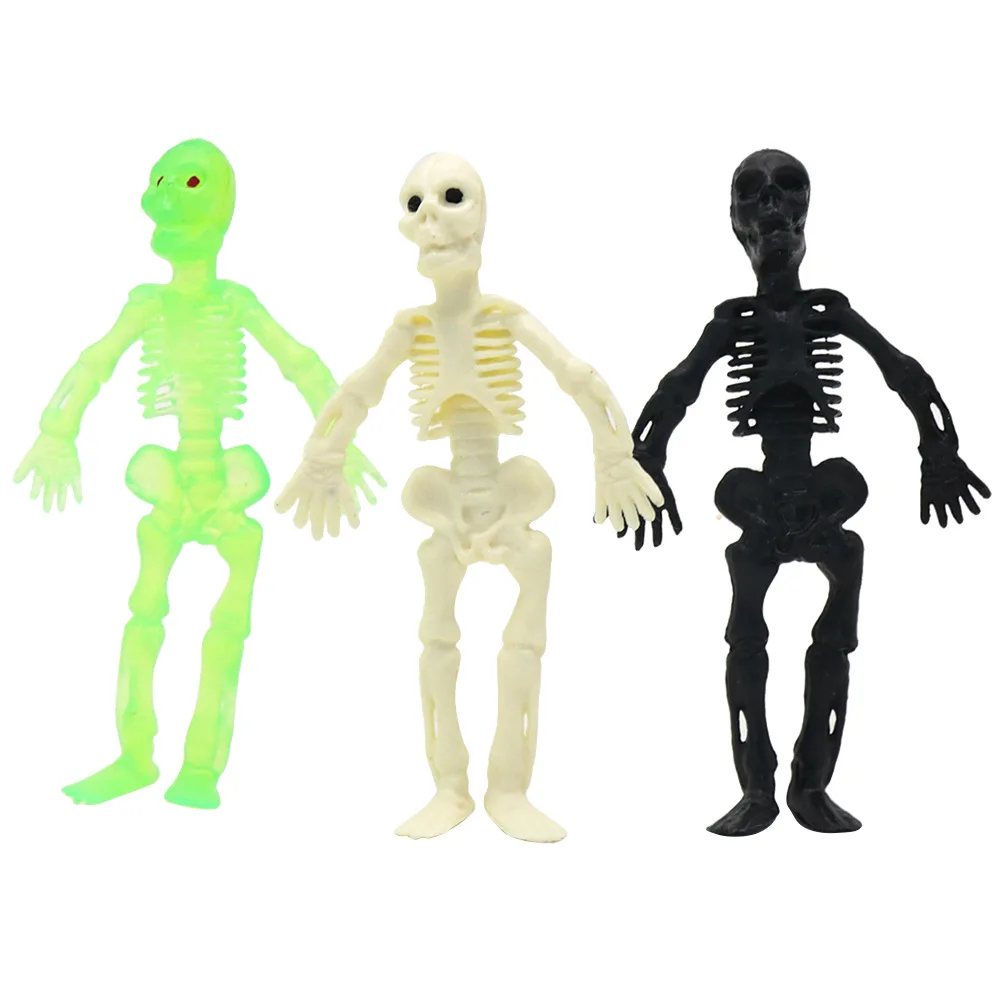 30pcsTricky Frightening Human Skeleton Human Body Bones Model Mini Figure Funny Tricks Decor Children Prank Halloween Toys