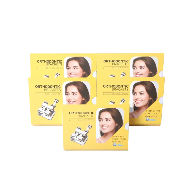 

Q ALike Mesh Base SS Metal Orthodontic Brackets Passive Self Ligating Dental Ortho Braces Fitter Roth Mbt 0.022 Solt 3-4-5 Hooks
