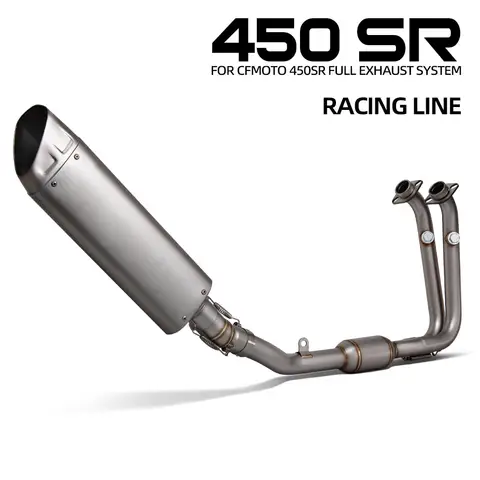 For CFMOTO 450SR 400NK 650NK 700CLX 800NK 250SR 300SR Full Motorcycle Exhaust System Racing Line Street Bike
