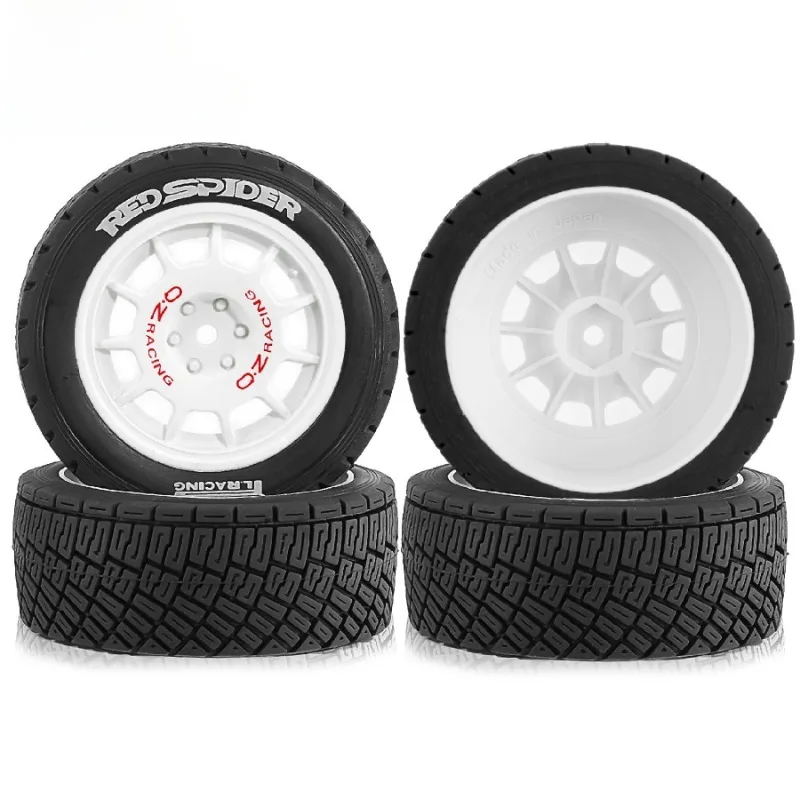 Racing Tires 4PCS 78*30mm 12mm Adapter for 1/10 RC Model Rally Car