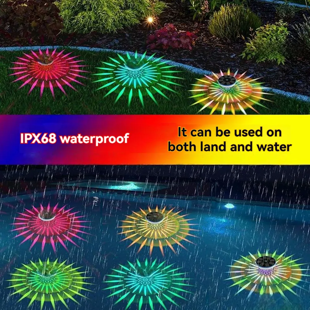 salego Solar Powered LED Floating Light for Pools Outdoor Courtyard & Pool Ambiance Lighting Colorful LED Solar Floating Lights