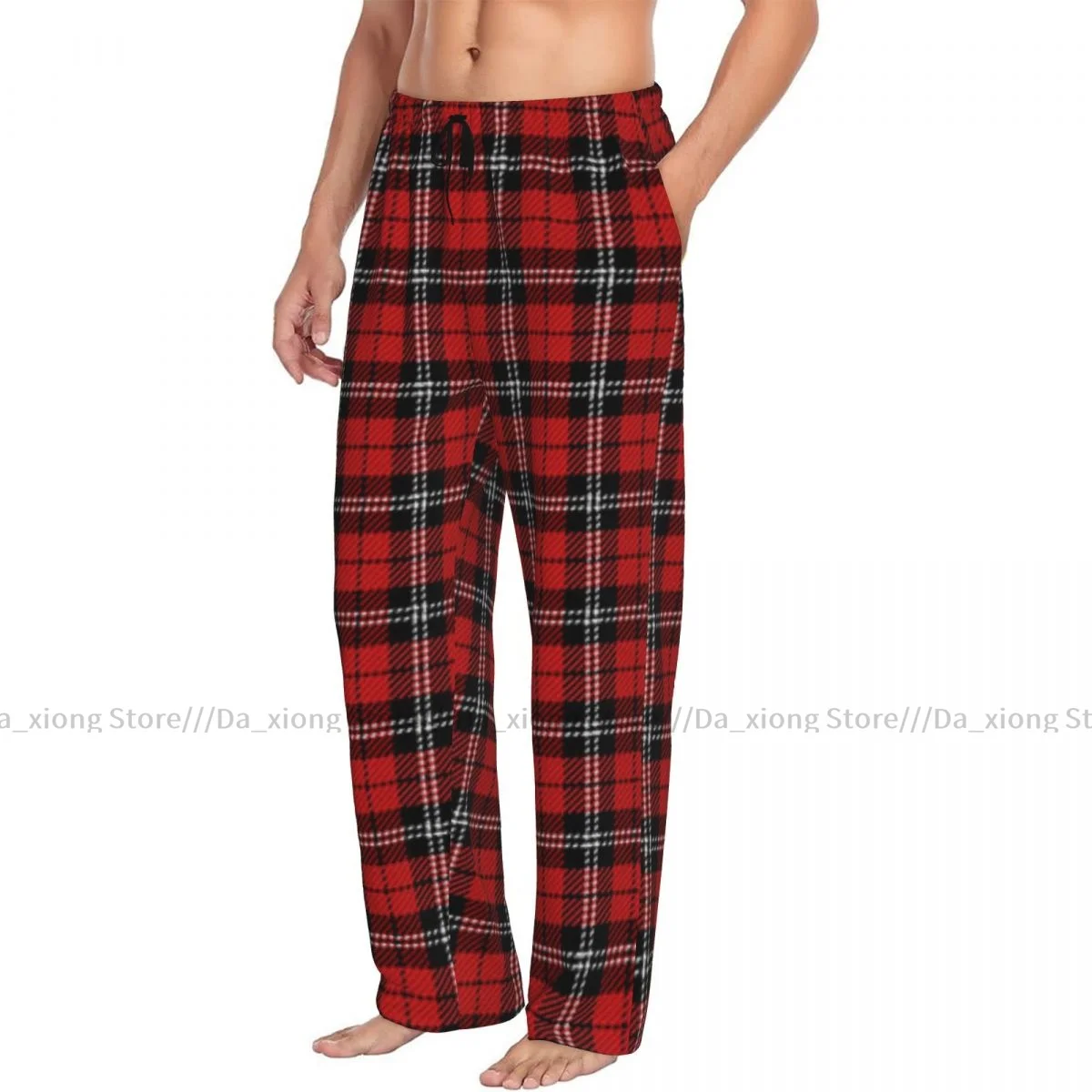 Christmas Tartan Plaid Scottish Pattern Mens Pajamas Pyjamas Pants Lounge Pants Sleep Bottoms