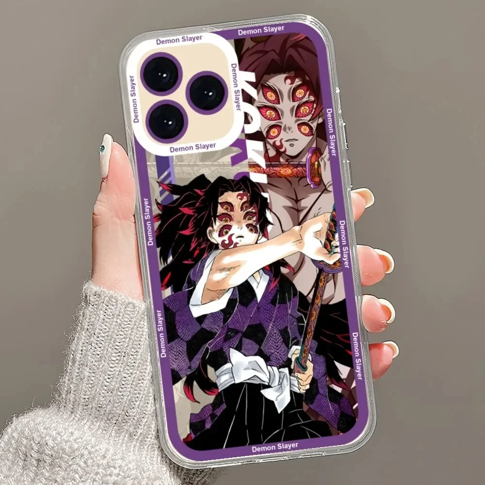 Demon Slayer Muzan Kokushibo Douma custodia per telefono per iphone 15 14 13 12 11 Pro Mini XS MAX 8 7 6 Plus X XS XR Silicone nero morbido