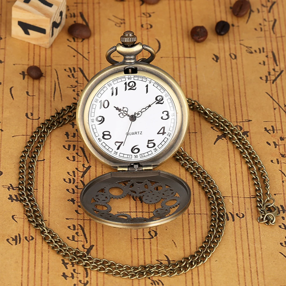 

Roman Pocket Watch Classic Retro Vintage Necklace Alloy Chain Hanging Watches Accessories Precise Timekeeping Small Size