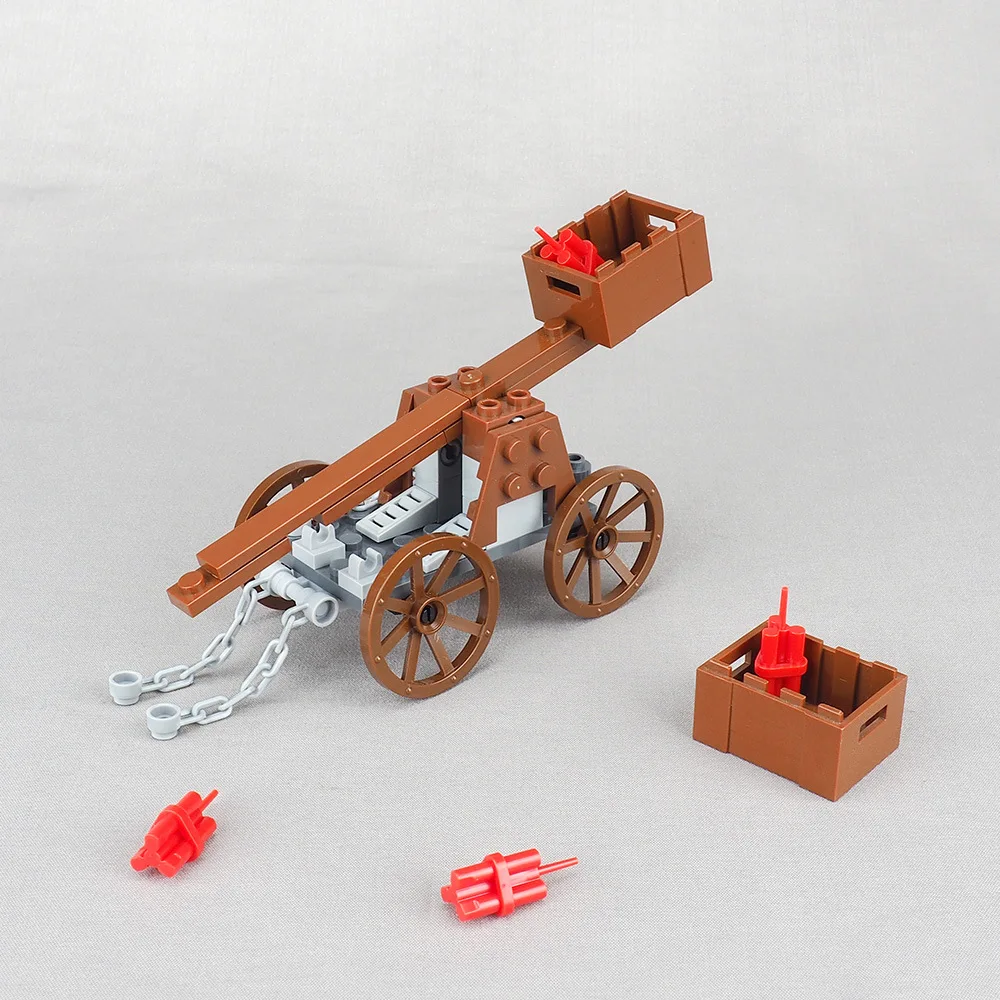 MOC 1 SZT. Żołnierz Bombujący Pojazd Uderzeniowy Klocki Konstrukcyjne Zestaw Starożytne Wojny Zamek Samochód Uderzeniowy Cegiełki DIY Zabawki Prezent dla Dzieci