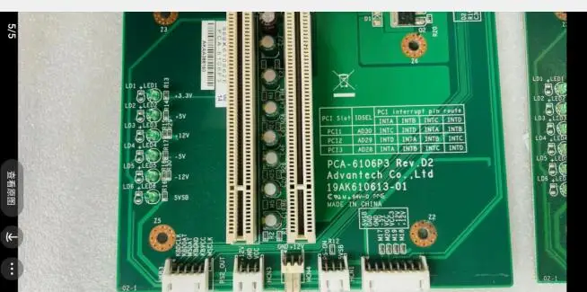 PCA-6106P3 IPC 2*ISA  3*PCI PCI ISA Bus Slot Industrial passive backplane CPU Card Supports ATX/AT PCA-6106P3 Rev.D2 PICMG1.0