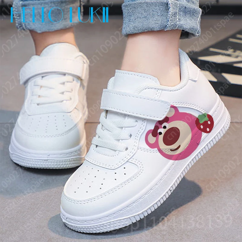 Lotso Strawberry Bear girls Shoes sneakers for children Student Casual basketball shoes Stitch Kid Sneakers Fashion Sports Shoes