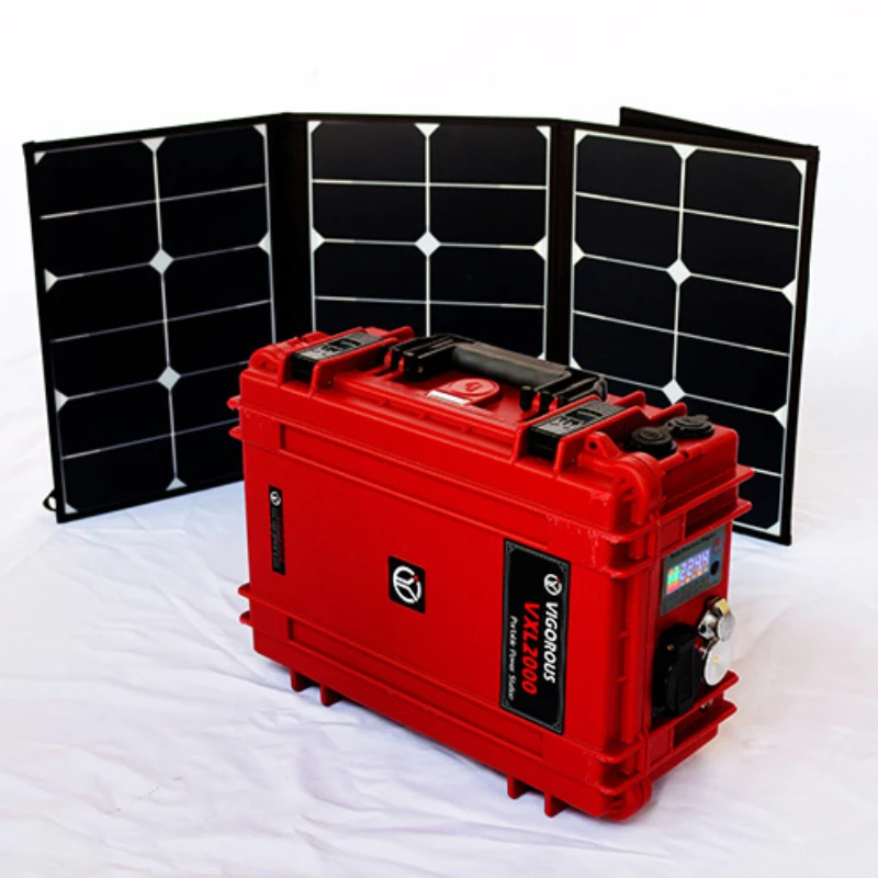 Solar power generator 2kwh portable 110v 220v lithium battery power station for family outdoor use