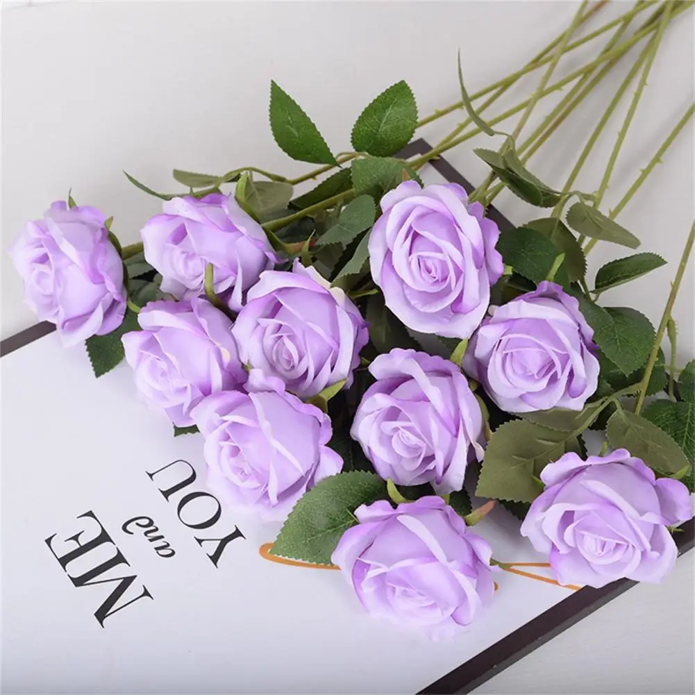 Simulation Rose DIY Non-fading Faux Silk Flower Fresh-keeping Floral Arrangement Artificial Rose Fake Flower Wedding Home Decor